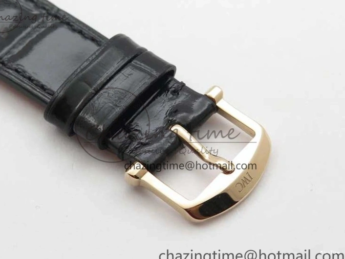 MIROTIME 1218 Durable Portofino 37mm RG V7F 1:1 Best Edition Gray Dial Diamonds Bezel on Black Leather Strap A 7089